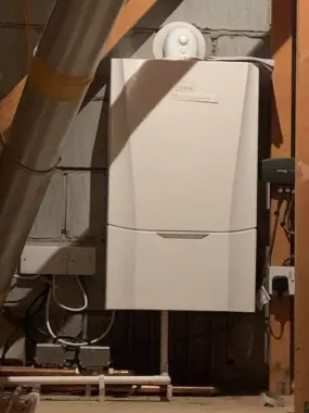 Wall mounted boiler installation