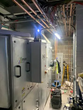 Commercial boiler system installation