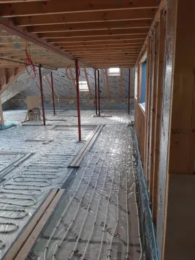 Full underfloor heating system installation